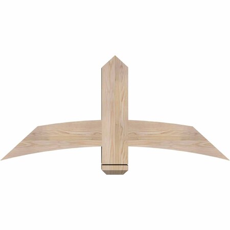 Ekena Millwork Bellingham Smooth Timber Gable Bracket, Douglas Fir, 48"W x 22"H x 5 1/2"D x 5 1/2"F, 11/12 Pitch GBW048X22X0606BEL00SDF